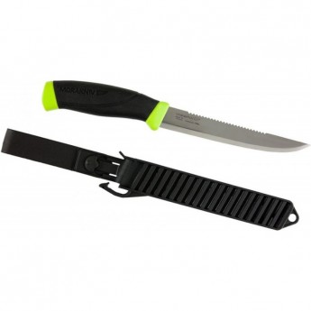 Нож MORAKNIV FISHING COMFORT SCALER 150, серейтор на обухе, лайм Нож MORAKNIV FISHING COMFORT SCALER 150, серейтор на обухе, лайм